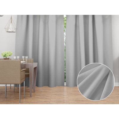 Biante Sametový závěs Velvet Premium SVP-027 Světle šedý - šířka 135 cm 135x140 cm – Hledejceny.cz