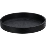 H&L Kulatý dřevěný servírovací tác 30cm malý černý – Hledejceny.cz