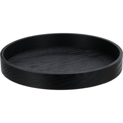H&L Kulatý dřevěný servírovací tác 30cm malý černý – Hledejceny.cz