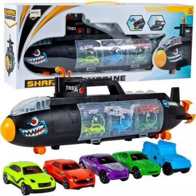 Majlo Toys Ponorka s autíčky a helikoptérou Shark Submarine – Zboží Mobilmania