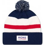 Mons Royale MCCLOUD MERINO POM POM BEANIE Tmavě modrá Bílá Červená – Hledejceny.cz