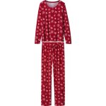 Esmera dámské vánoční velurové pyžamo červená – Zboží Dáma