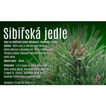 Bio detox olej ze sibiřské jedle bělokoré 50 ml