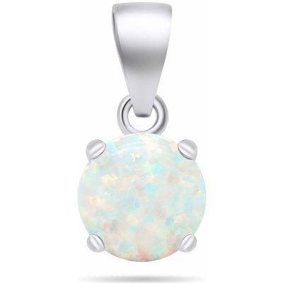 Brilio Silver Půvabný stříbrný přívěsek s bílým opálem PT76W – Zboží Dáma