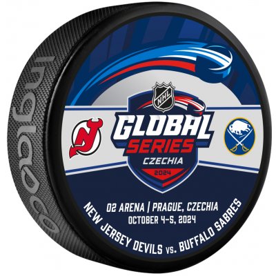 Inglasco Sherwood Puk Global Series 2024 Czechia Buffalo Sabres NHL vs New Jersey Devils NHL Dueling Logo – Sleviste.cz