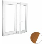 Aluplast Plastové okno dvoukřídlé zlatý dub/bílé 1000 x 1200 mm Pravé, Dvojsklo Ug= 1,1 – Hledejceny.cz