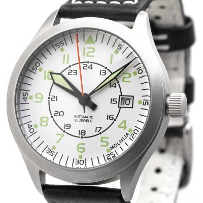 Molnija Aviator White Analog Military Tmp 2824