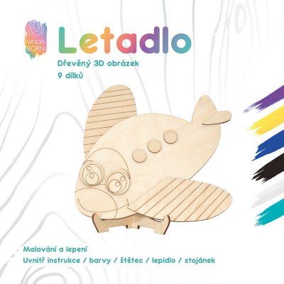 WoodBorn Letadlo Dřevěná 3D omalovánka – Hledejceny.cz