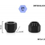 Kolová matice M12x1,5 kužel otevřená, černá, klíč 21, DMTSB-BLACK, výška 16 mm | Zboží Auto