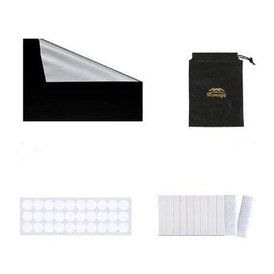 Set zatemňovací fólie, pytlíku, lepidla a suchých zipů - Černá, 150 x 200 cm – Hledejceny.cz