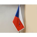 Saténová vlajka ČR s praporovou šňůrou v barvách české trikolóry Alerion – Hledejceny.cz