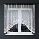 Dekorační oblouková krátká záclona na žabky FLORENTYNA 140 bílá 330x140 cm MyBestHome – Hledejceny.cz