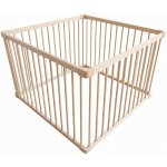 Derrson Dětská dřevěná ohrádka 100 x 100 cm přírodní – Zboží Dáma