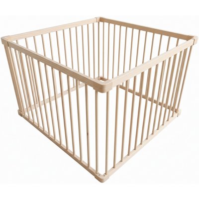 Derrson Dětská dřevěná ohrádka 100 x 100 cm přírodní – Zboží Dáma