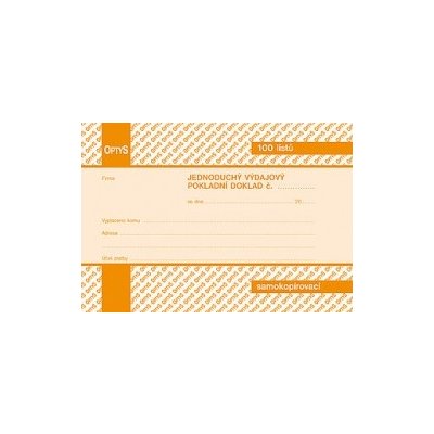 Optys 1303 Výdajový pokladní doklad jednoduchý – Zboží Živě