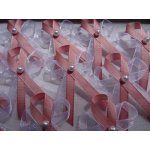 Vývazek s perličkou - monofil / starorůžová 625 – Zboží Dáma