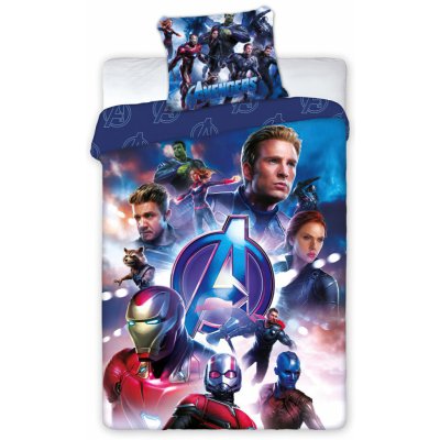 Faro povlečení AVENGERS POWER modré bavlna hladká 140x200 70x90 – Zbozi.Blesk.cz