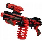 LEANToys Pěnová nábojová pistole 40dílná červený černý terč – Zboží Dáma