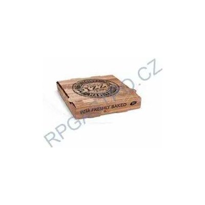 Krabice na pizzu mikrovlnitá lepenka kraft PAP 20 x 20 x 4 cm [ ] 71820