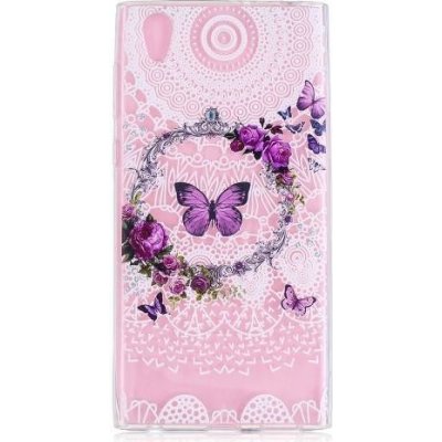 Pouzdro Bossi gelové Sony Xperia L1 - růžový motýlek – Zboží Živě