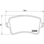 BREMBO sada brzdových destiček, kotoučová brzda P 85 099 – Zboží Mobilmania