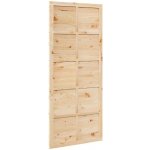 vidaXL Zavěsné posuvné dveře Přírodní 100 x 2,5 x 208 cm – Zboží Mobilmania