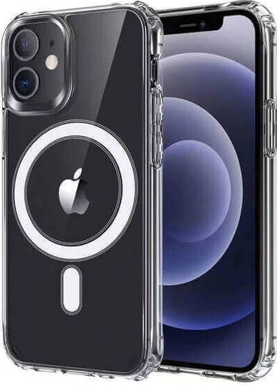 Pouzdro SES Ochranné silikonové MagSafe s integrací pro bezdrátové nabíjení Apple iPhone 13 mini - čiré 9540