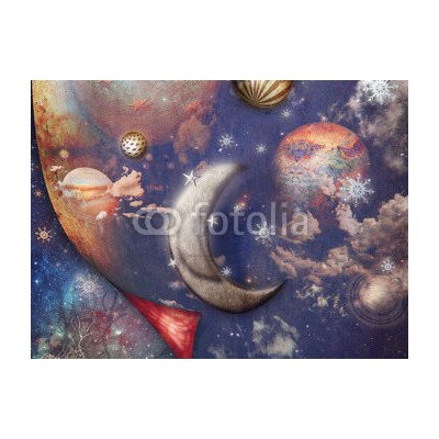 WEBLUX 76288631 Fototapeta papír Dark galaxy Tmavá galaxie rozměry 360 x 266 cm