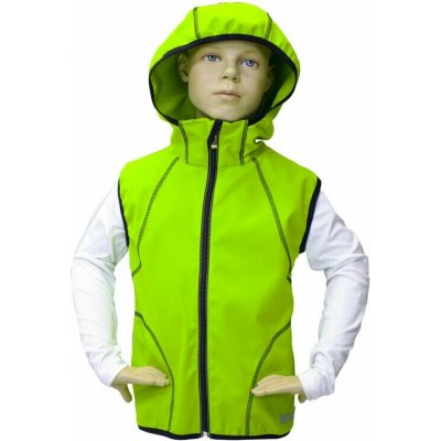 Fantom softshellová vesta outdoor s kapucí signální zelenožlutá – Hledejceny.cz