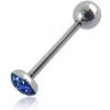 Piercing Šperky4U piercing do jazyka s krystaly PJ01013-B