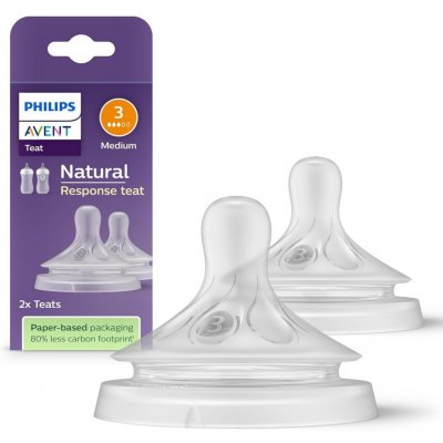 Avent savičky Natural Response 3 střední průtok transparetní 2 ks – Zboží Mobilmania