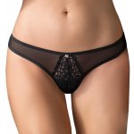 Obsessive Donarella Crotchless Panties Black Velikost – Zboží Dáma