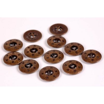 Lepaso Knoflík kovový Willy staromosaz vel.26 -17mm (10ks/bal.) – Hledejceny.cz