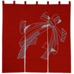 Japonská látková stěna Noren - AKA RIBBON, 85 cm x 90 cm – Hledejceny.cz