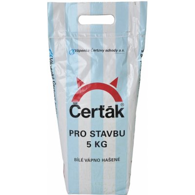 Vápno Čerťák hašené bílé pro stavbu 5 kg