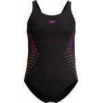 Speedo Plcmt Muscleback Jednodílné dívčí plavky, černá – Zboží Dáma
