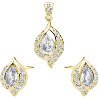 Olivie Sada stříbrných šperků LUNA GOLD 9872 – Zboží Dáma