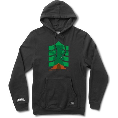 GRIZZLY mikina Strong Branches Pullover Hoody Blk
