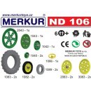 Merkur ND 106 Kola a pneumatiky 16ks