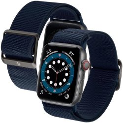 Spigen Lite Fit nylonový řemínek pro Apple Watch 45mm / 44mm / 42mm - námořně modrý AMP02287