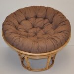 Axin trading Relaxační papasan ARTEMIS 110 cm ratan látka medová hnědý melír