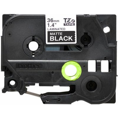 Páska Brother TZE-M365, 36mm, bílý tisk/černý matný podklad – Zboží Živě