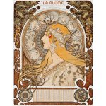 Plakát, Obraz - Zodiaque (La Plume), Alfons Mucha, 30 × 40 cm – Zboží Dáma