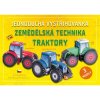 Vystřihovánka a papírový model Zemědělská technika traktory Jednoduchá vystřihovánka