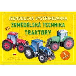 Zemědělská technika traktory Jednoduchá vystřihovánka