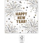 Procos Papírové ubrousky Happy New Year ohňostroj 33x33cm 20ks – Sleviste.cz