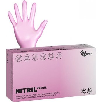 Espeon Nitril Ideal Jednorázové nitrilové nepudrované tmavě růžové 100 ks