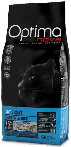 OPTIMA nova Cat LIGHT CHICKEN & RICE 8 kg