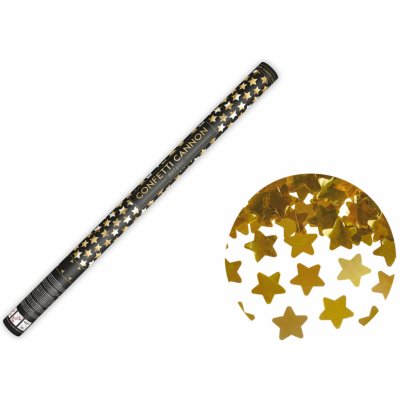 VYSTŘELOVACÍ KONFETY hvězdy zlaté 80cm – Zboží Dáma