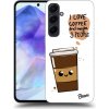 Pouzdro a kryt na mobilní telefon Samsung Picasee silikonové Samsung Galaxy A55 5G Cute coffee černé